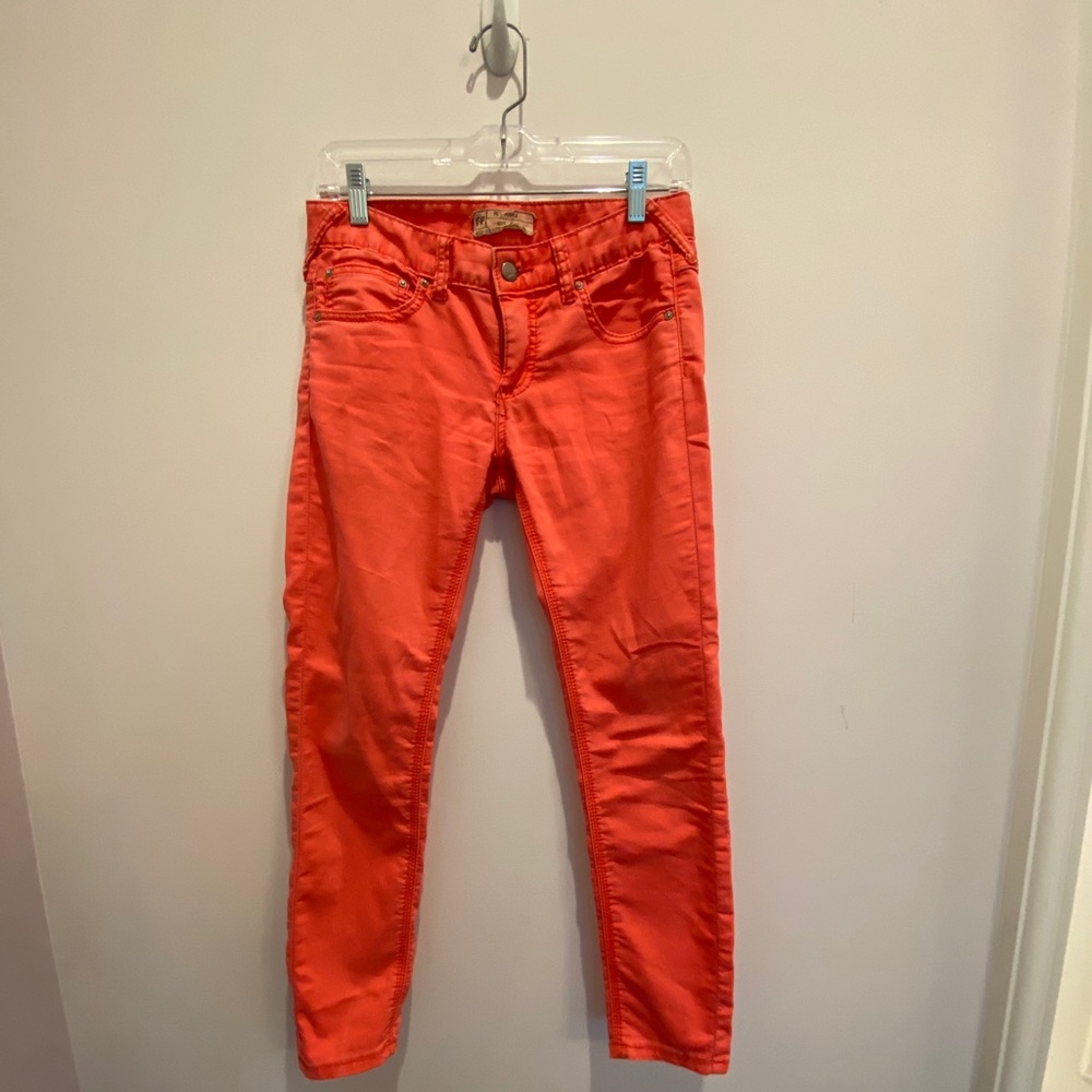 Coral Free People Jeans